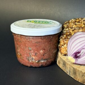 Blutwurst, gekocht im Glas
