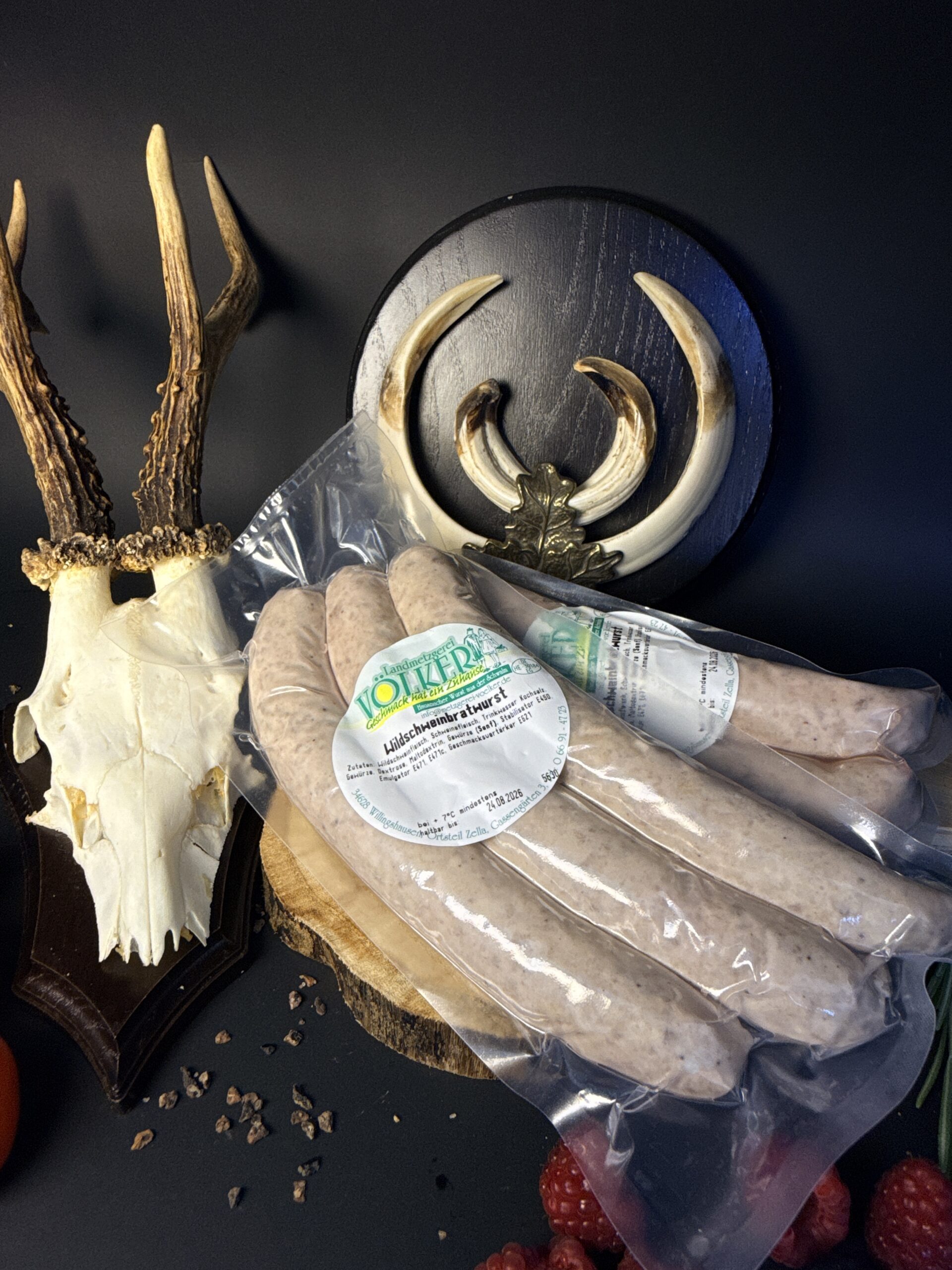 Wildschweinbratwurst